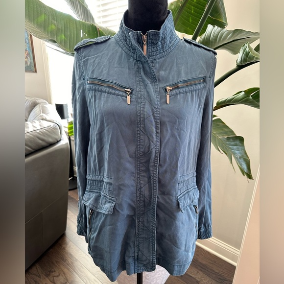 For the Republic Aqua Blue Utility Multiple Pockets Zip front closure Size S - Picture 1 of 10